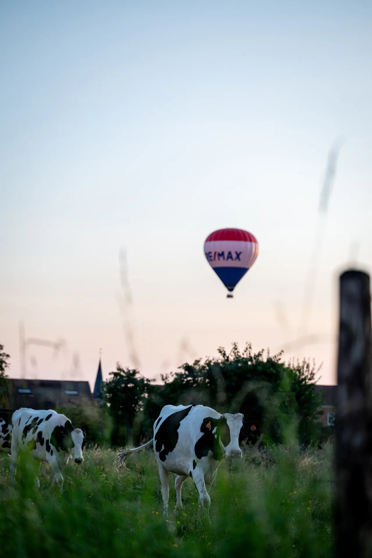 Branded Ballon in de lucht